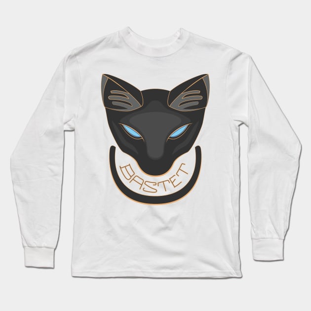 Bastet Amulet Long Sleeve T-Shirt by Kat C.